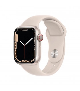 Apple Watch Series 7 GPS 45mm Aluminio Blanco y correa deportiva Blanco Estrella