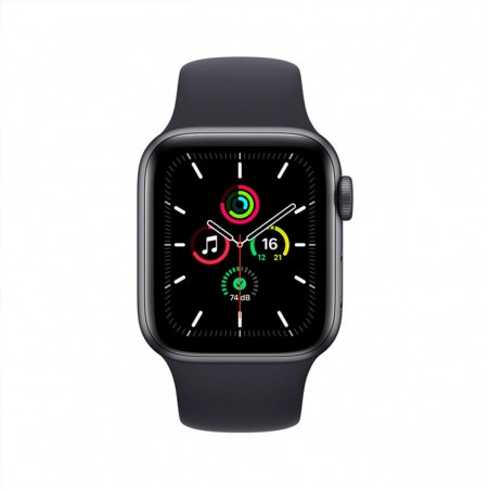 Apple Watch SE 2021 GPS 44mm Aluminio Gris espacial y correa deportiva Negro Medianoche