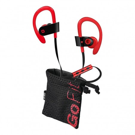 Auriculares Estéreo Bluetooth SBS Runaway Light, con controles de respuesta, Rojo