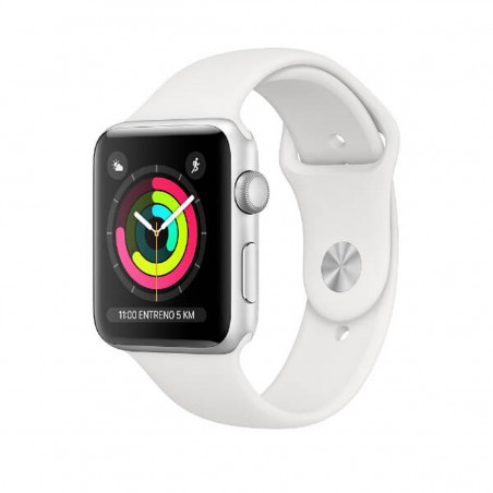 Apple Watch Series 3 GPS 42 mm Plata con Correa Deportiva Blanca MTF22QL/A