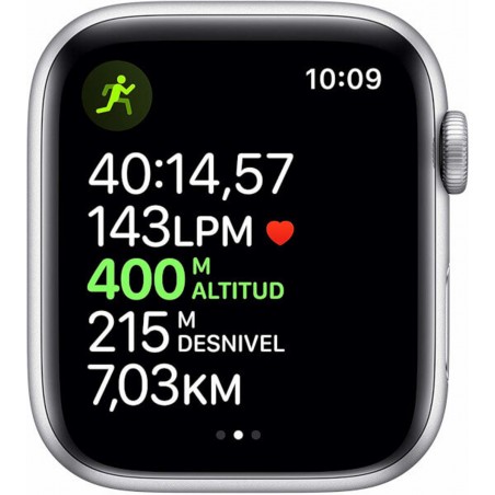 Apple Watch Series 5 GPS Color Aluminio Plata, Caja 40mm y correa deportiva blanca