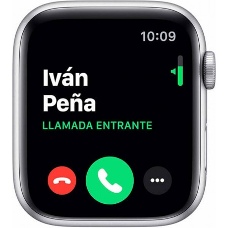 Apple Watch Series 5 GPS Color Aluminio Plata, Caja 40mm y correa deportiva blanca