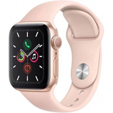 Apple Watch Series 5 GPS, Caja 40mm Aluminio Oro y correa deportiva Rosa arena MWV72TY/A