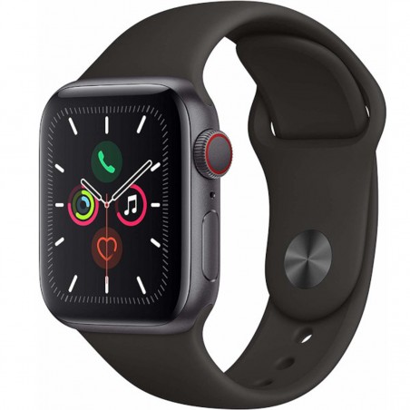 Apple Watch Series 5 GPS, Caja 40mm Aluminio Gris Espacial y Correa Deportiva Negra