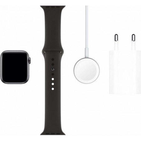 Apple Watch Series 5 GPS, Caja 40mm Aluminio Gris Espacial y Correa Deportiva Negra