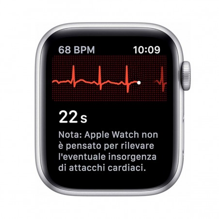 Apple Watch Series 5 GPS, Caja 44mm Aluminio Plata y correa deportiva blanca MWVD2TY/A