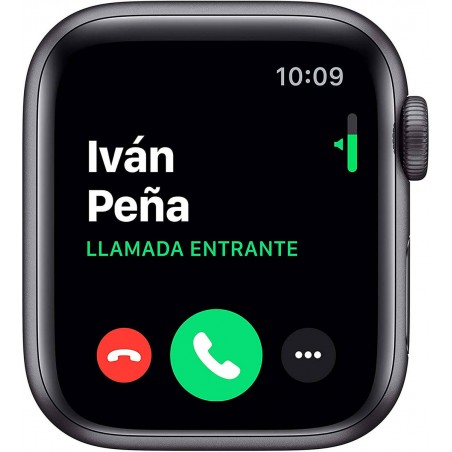 Apple Watch Series 5 GPS, Caja 44mm Aluminio Gris Espacial y correa deportiva negra