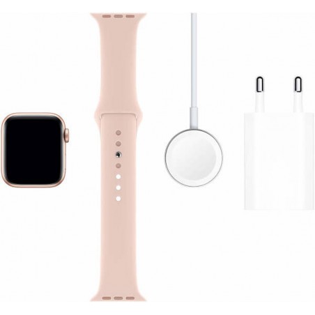 Apple Watch Series 5 GPS + Celular, Caja 44mm Aluminio Oro y correa deportiva Rosa Arena MWWD2TY/A