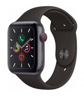 Apple Watch Series 5 GPS + Celular, Caja 44mm Aluminio Gris espacial y correa deportiva negra MWWE2TY/A