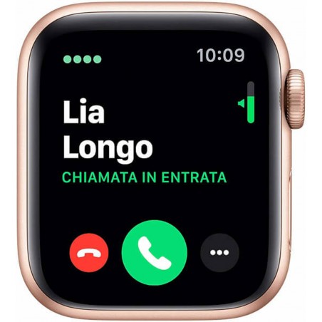 Apple Watch Series 5 GPS + Celular, Caja 40mm Aluminio Oro y correa deportiva Rosa Arena MWX22TY/A