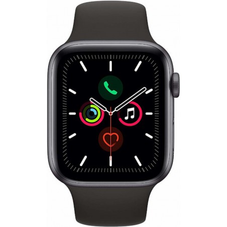 Apple Watch Series 5 GPS + Celular, Caja 40mm Aluminio Gris espacial y correa deportiva negra MWX32TY/A