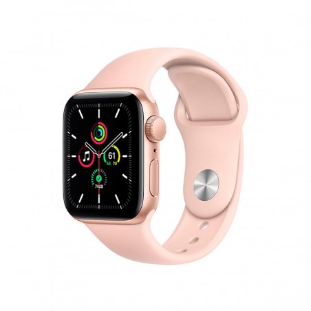 Apple Watch SE (GPS), 40mm Aluminio Oro y correa deportiva Rosa Arena
