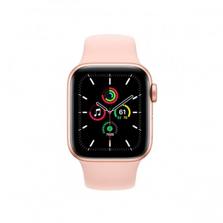 Apple Watch SE (GPS), 40mm Aluminio Oro y correa deportiva Rosa Arena