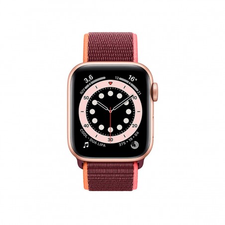 Apple Watch SE (GPS + Cellular), 40 mm Aluminio Oro y correa Loop Ciruela