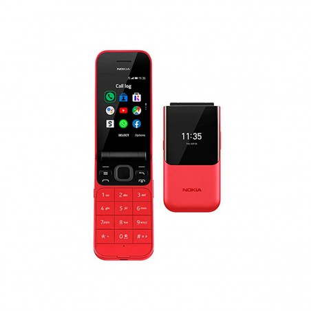 Nokia 2720 Flip 4G Rojo Dual SIM con Google Assistant y botón de emergencia