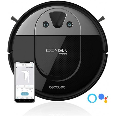 Cecotec Robot aspirador y fregasuelos Conga 2090 Vision, Alexa & Google Assistant