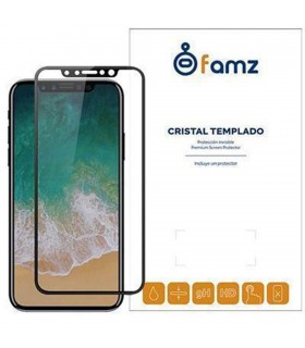Protector de pantalla iPhone XR cirstal templado 5D marco negro