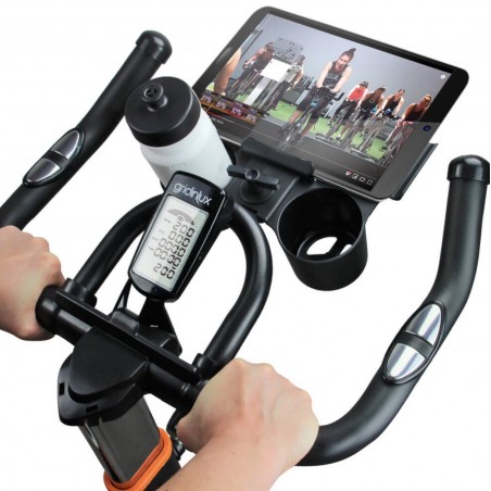 Bicicleta Spinning Trainer Alpine 8500 Gridinlux. Volante de Inercia 25 kg, Sistema Amortiguación