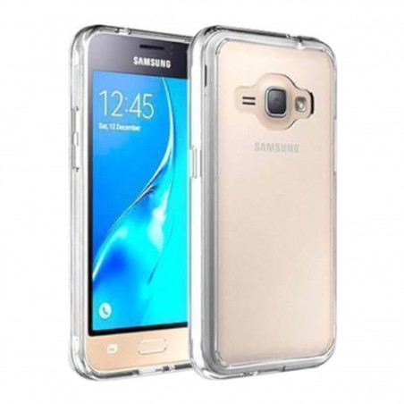 Carcasa híbrida transparente para Samsung Galaxy J1 2016