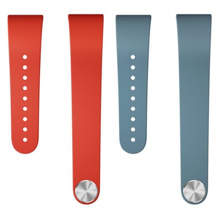Correas para Sony SmartBand Talk SWR310 Roja y Azul M/L