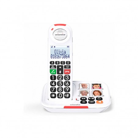 Teléfono Inalámbrico SwissVoice XTRA 2155 Fotocteclas Blanco