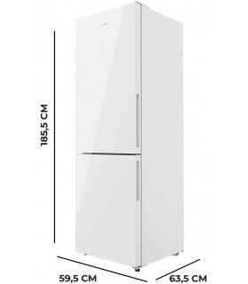 Frigorífico Bolero CoolMarket Combi 322 White Glass D