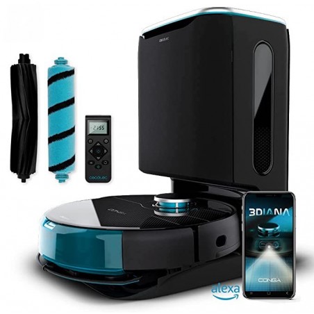 Robot Aspirador Cecotec Conga 9090 AI + Base Autovaciado Conga Home 10000