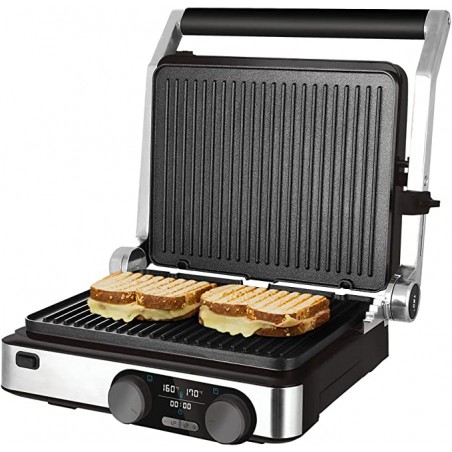 Cecotec Parrilla Eléctrica Rock’nGrill Dual. 2000W. Antiadherente Pro