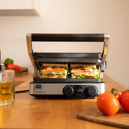 Cecotec Parrilla Eléctrica Rock’nGrill Dual. 2000W. Antiadherente Pro