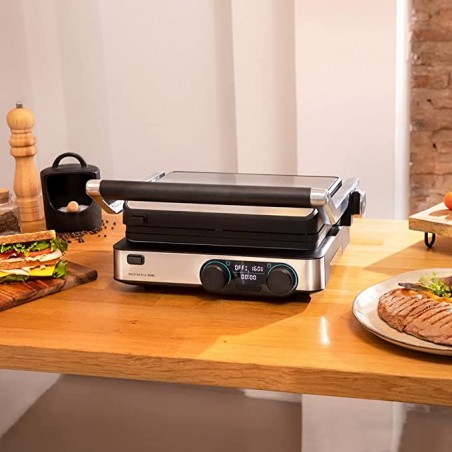 Cecotec Parrilla Eléctrica Rock’nGrill Dual. 2000W. Antiadherente Pro