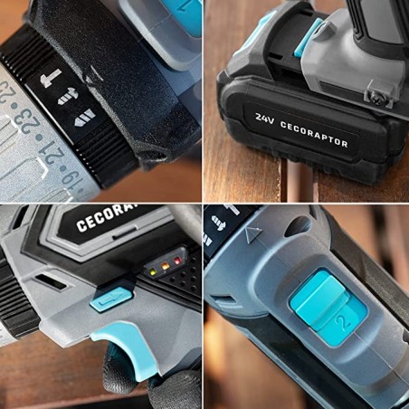 Cecotec Taladro CecoRaptor Perfect ImpactDrill 2024 Advance, 15500 rpm