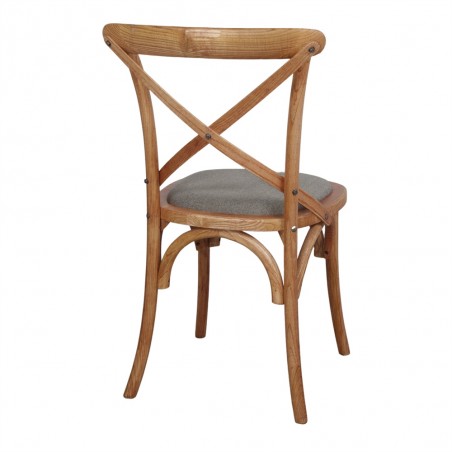 SILLA DE MADERA TAPIZADA LOTUS