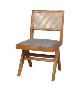 SILLA DE MADERA TAPIZADA BIELKO