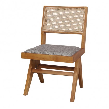 SILLA DE MADERA TAPIZADA BIELKO