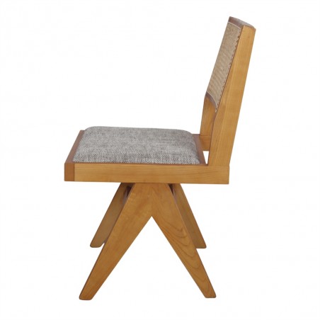 SILLA DE MADERA TAPIZADA BIELKO