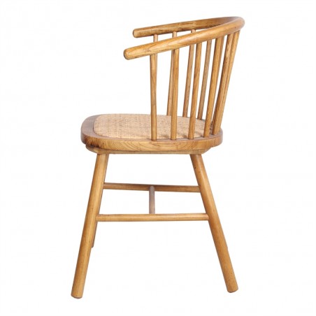 SILLA DE MADERA Y RATTÁN SHERRY