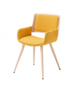 SILLA DE MADERA TAPIZADA ANDRE