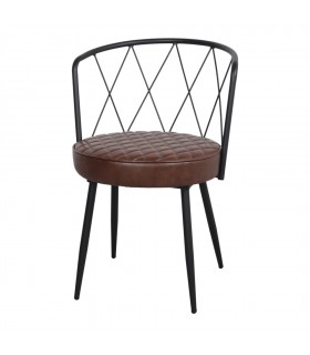 SILLA DE METAL TAPIZADA BARELO