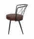 SILLA DE METAL TAPIZADA BARELO