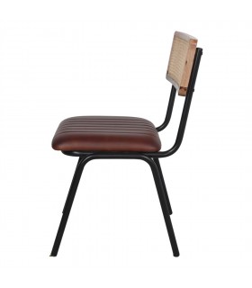SILLA DE METAL Y PIEL VANCOUVER