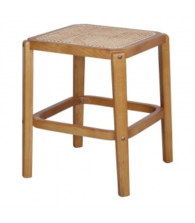 TABURETE BAJO DE MADERA HERITAGE