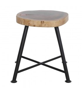 TABURETE BAJO DE MADERA Y METAL SHADE