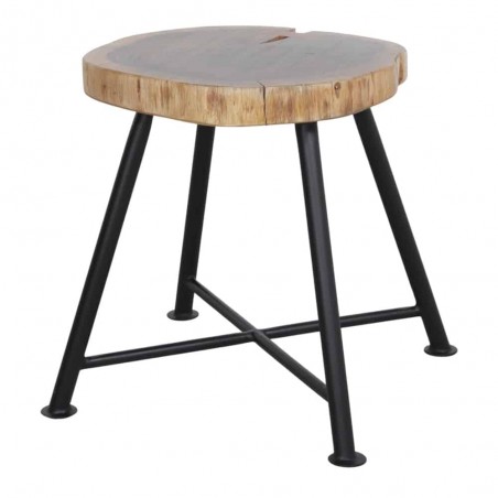 TABURETE BAJO DE MADERA Y METAL SHADE