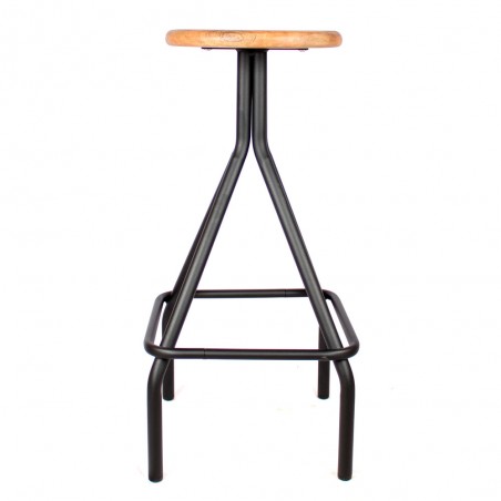 TABURETE ALTO METAL Y MADERA KASPAR