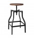 TABURETE ALTO DE METAL Y MADERA STONER