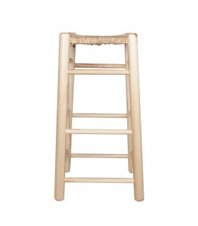 TABURETE ALTO DE MADERA Y ENEA ALEXANDRIA