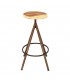 TABURETE ALTO DE METAL Y MADERA SQUARE