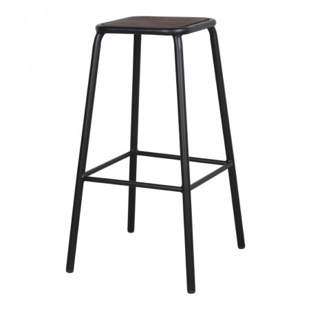 TABURETE ALTO DE METAL Y MADERA BAYAR