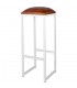 TABURETE ALTO METAL Y PIEL COUNCIL