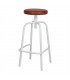 TABURETE ALTO METAL Y PIEL DONOVAN